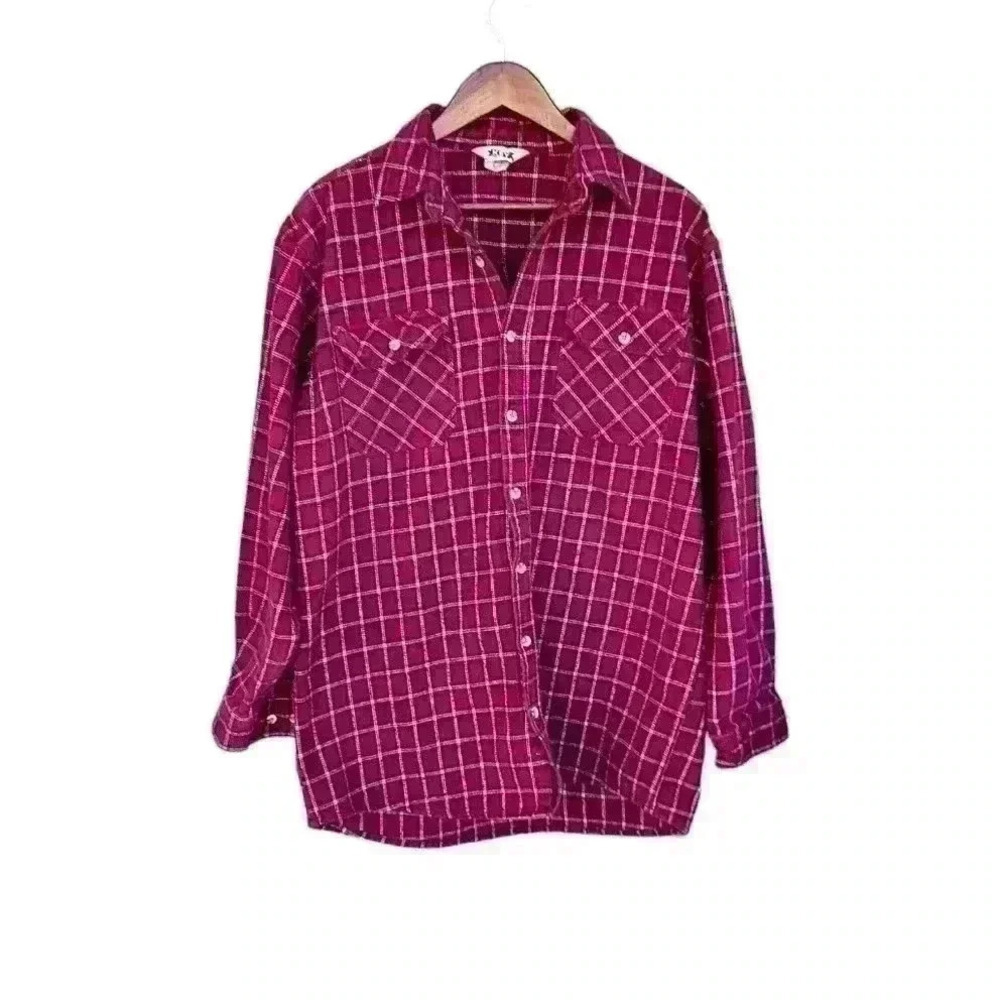 VTG Key Heavy Plaid Flannel